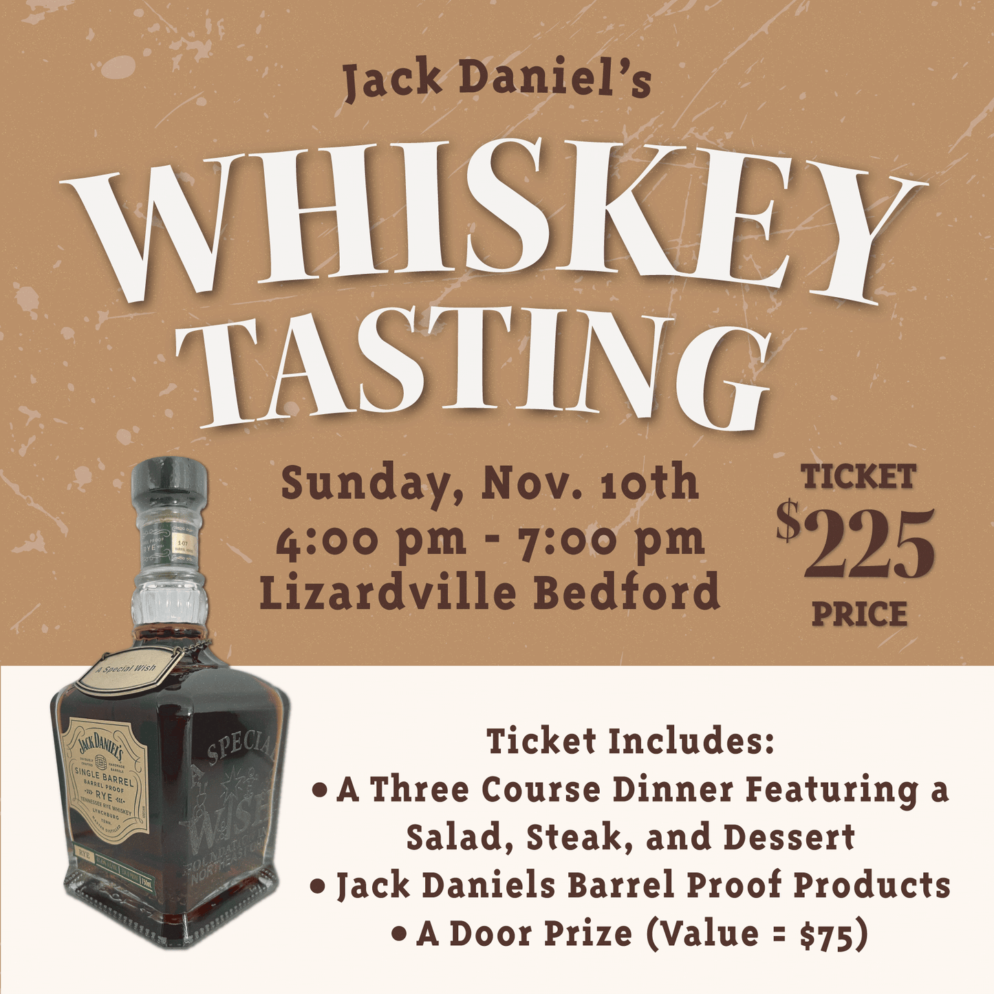 Lizardville/A Special Wish Jack Daniel's Tasting Dinner